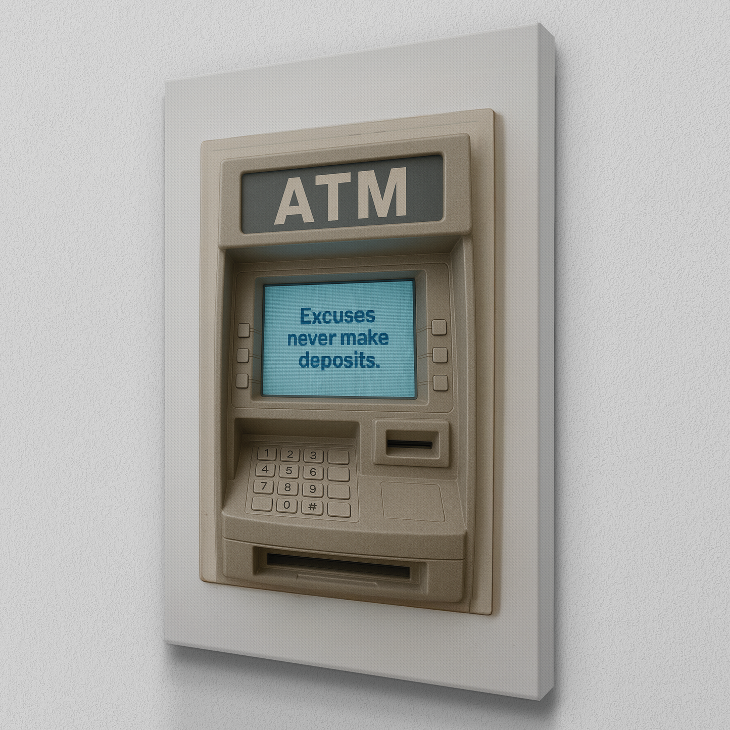 Excuses Never Make Deposits ATM