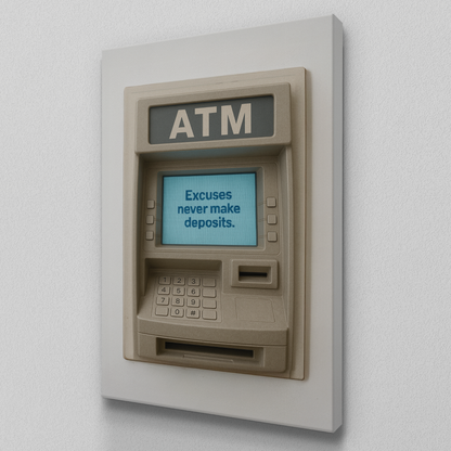 Excuses Never Make Deposits ATM
