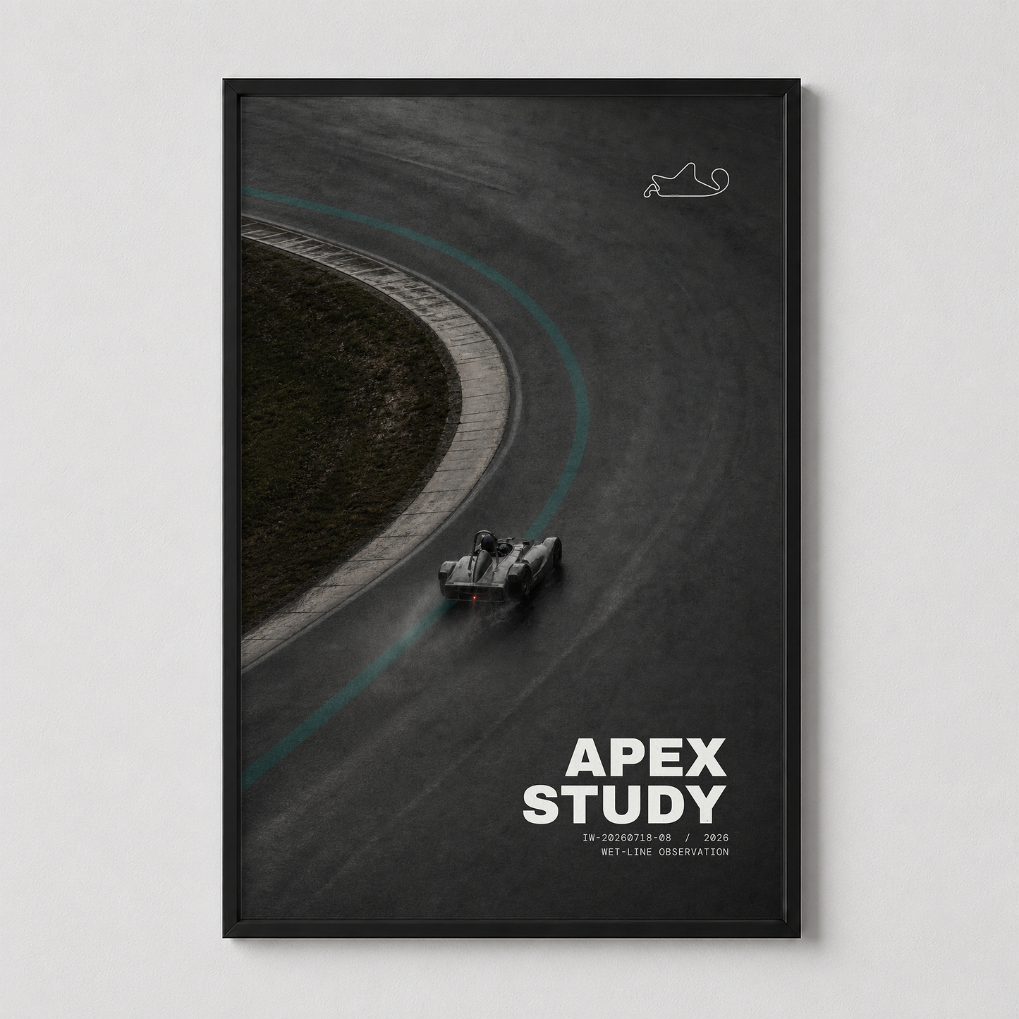 Apex Study poster — framed wall setting