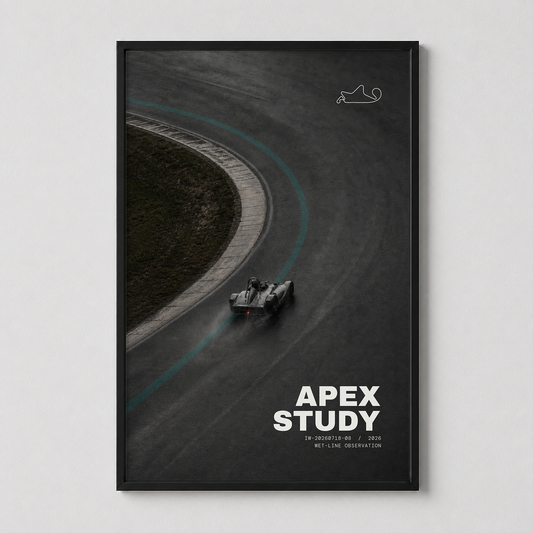 Apex Study poster — framed wall setting